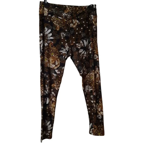 LuLaRoe Animal Print Leggings Size Tall & Curvy (12-18) - Picture 1 of 6